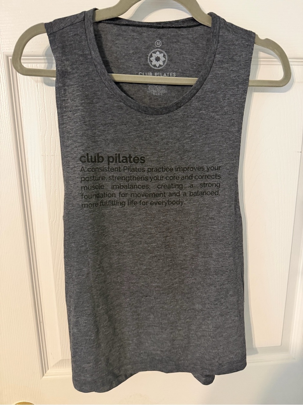 Club Pilates women’s grey tank size medium